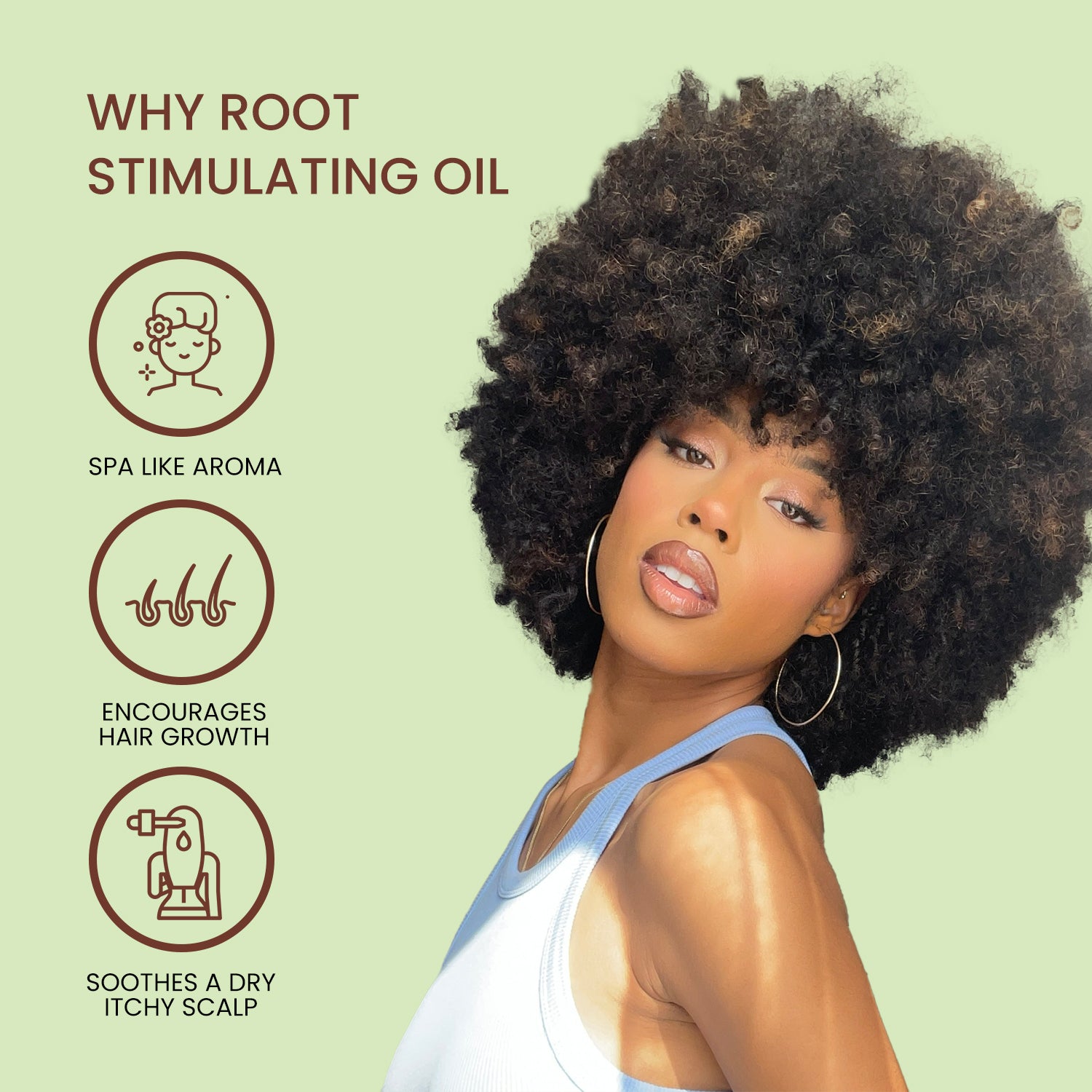 Applying oil to dry scalp