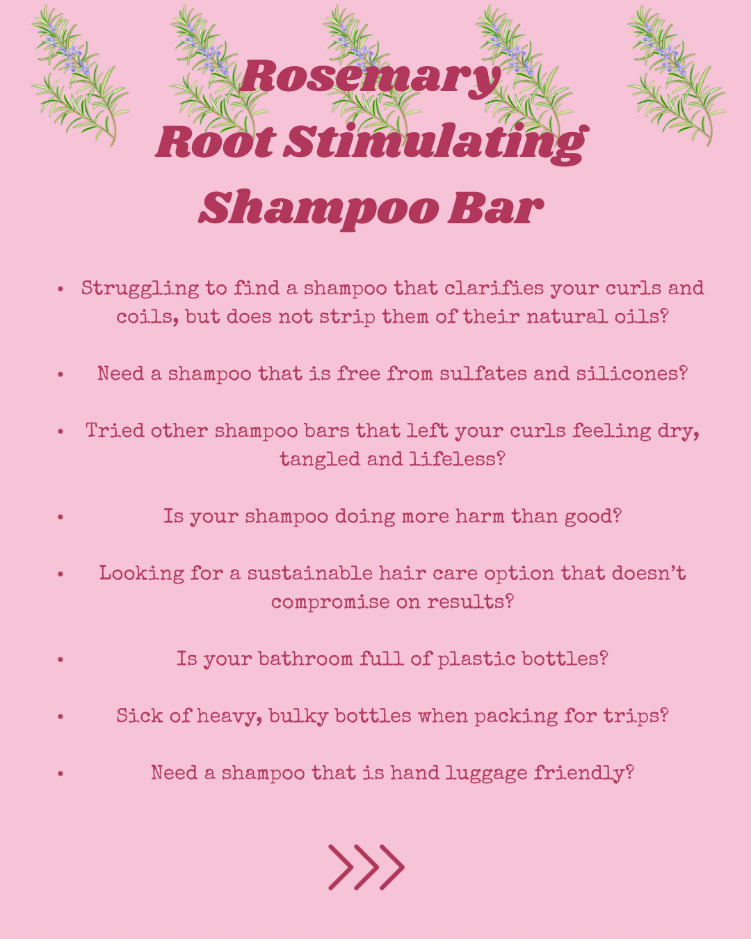 Hair growth rosemary shampoo