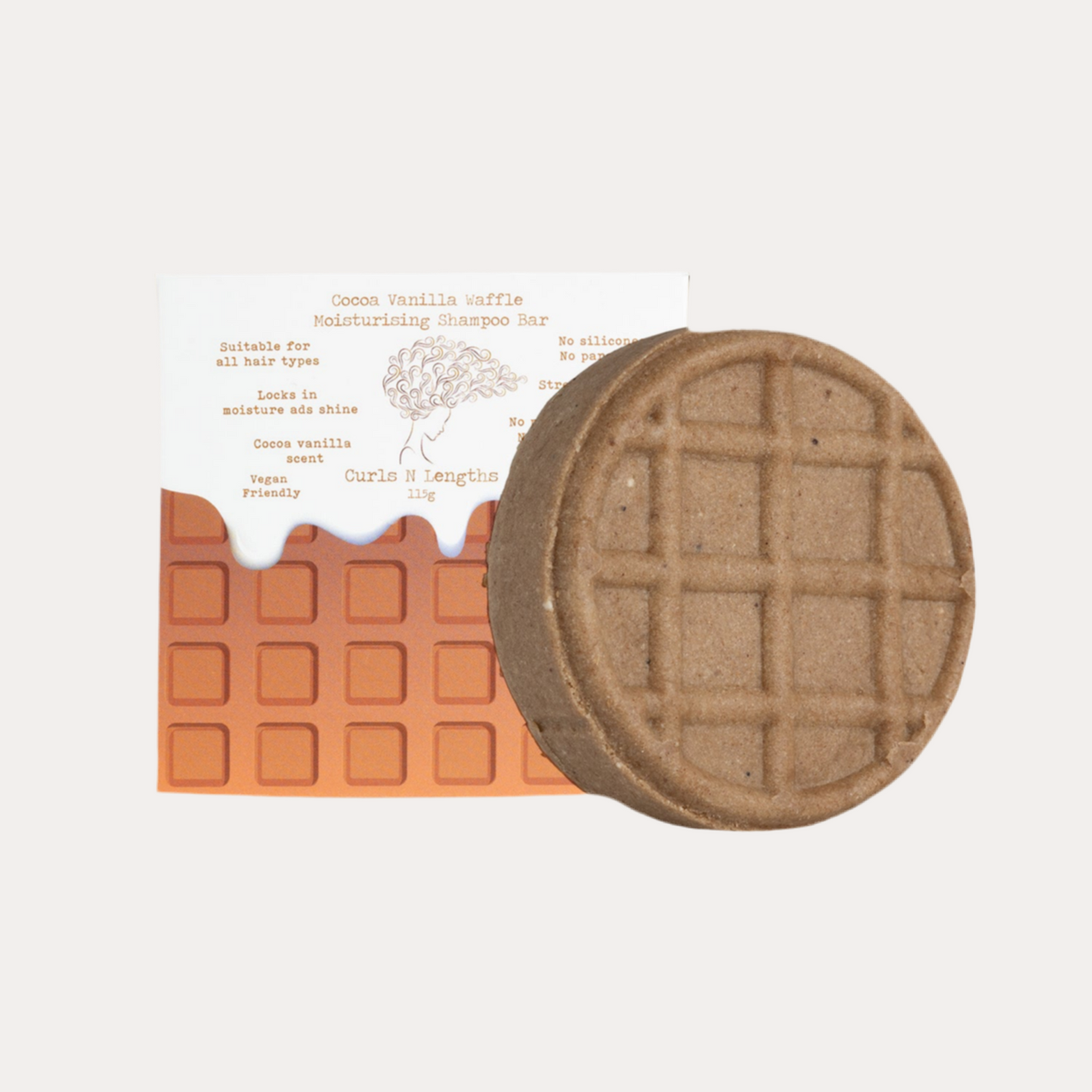 Cocoa Vanilla Waffle Moisturising Shampoo bar