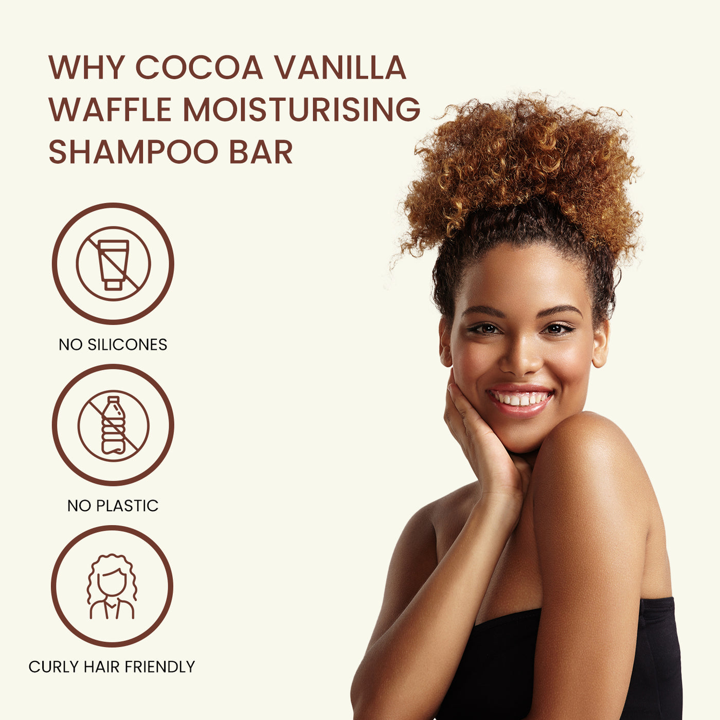 Cocoa Vanilla Waffle Moisturising Shampoo bar