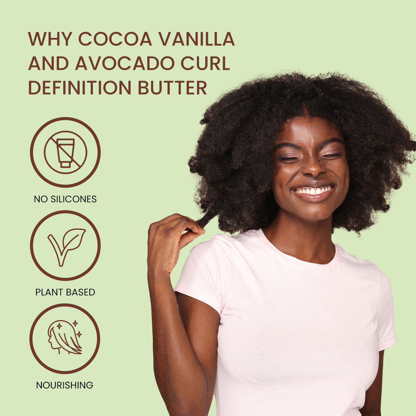 Cocoa Vanilla and Avocado Curly Coily Definition Butter