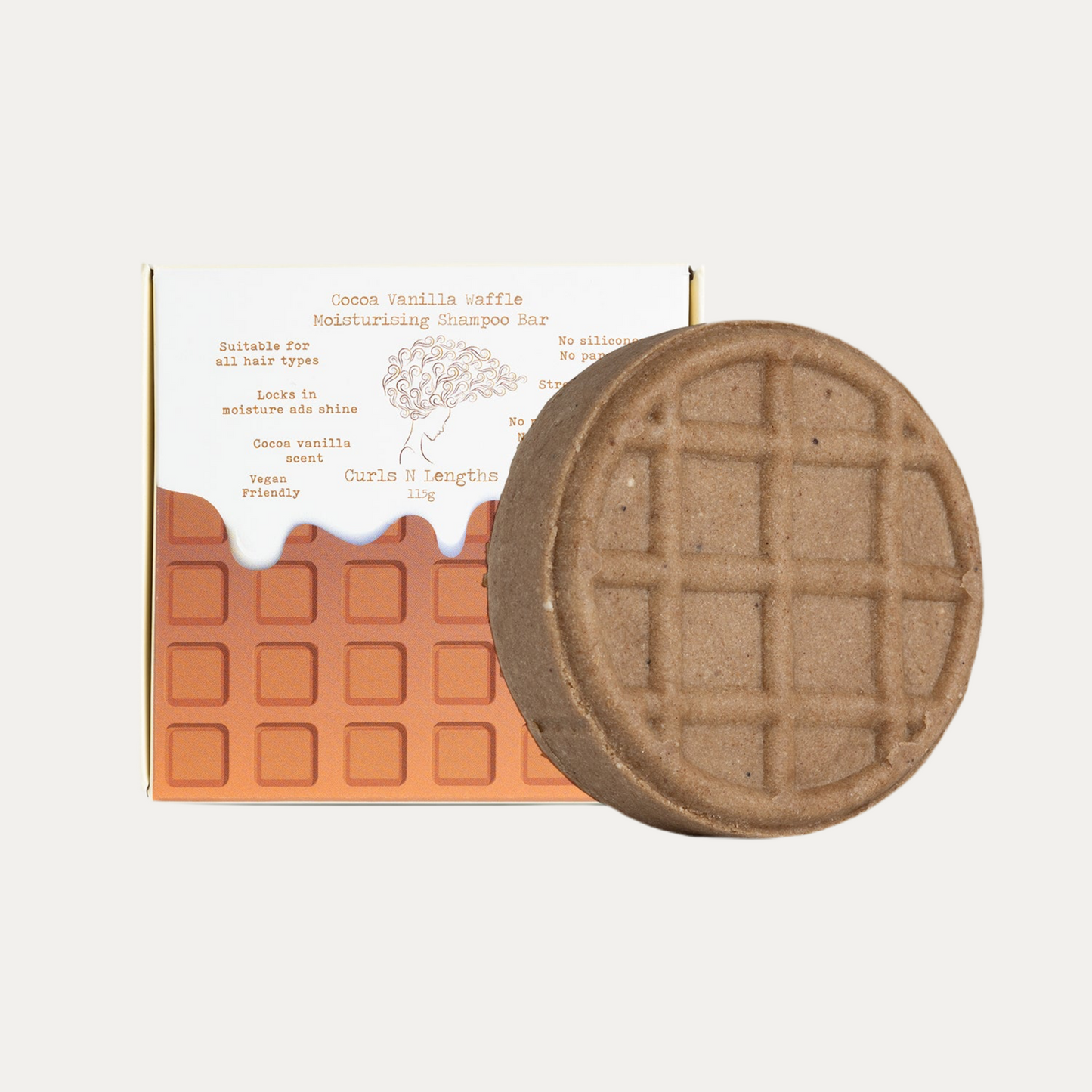 Cocoa Vanilla Waffle Moisturising Shampoo bar