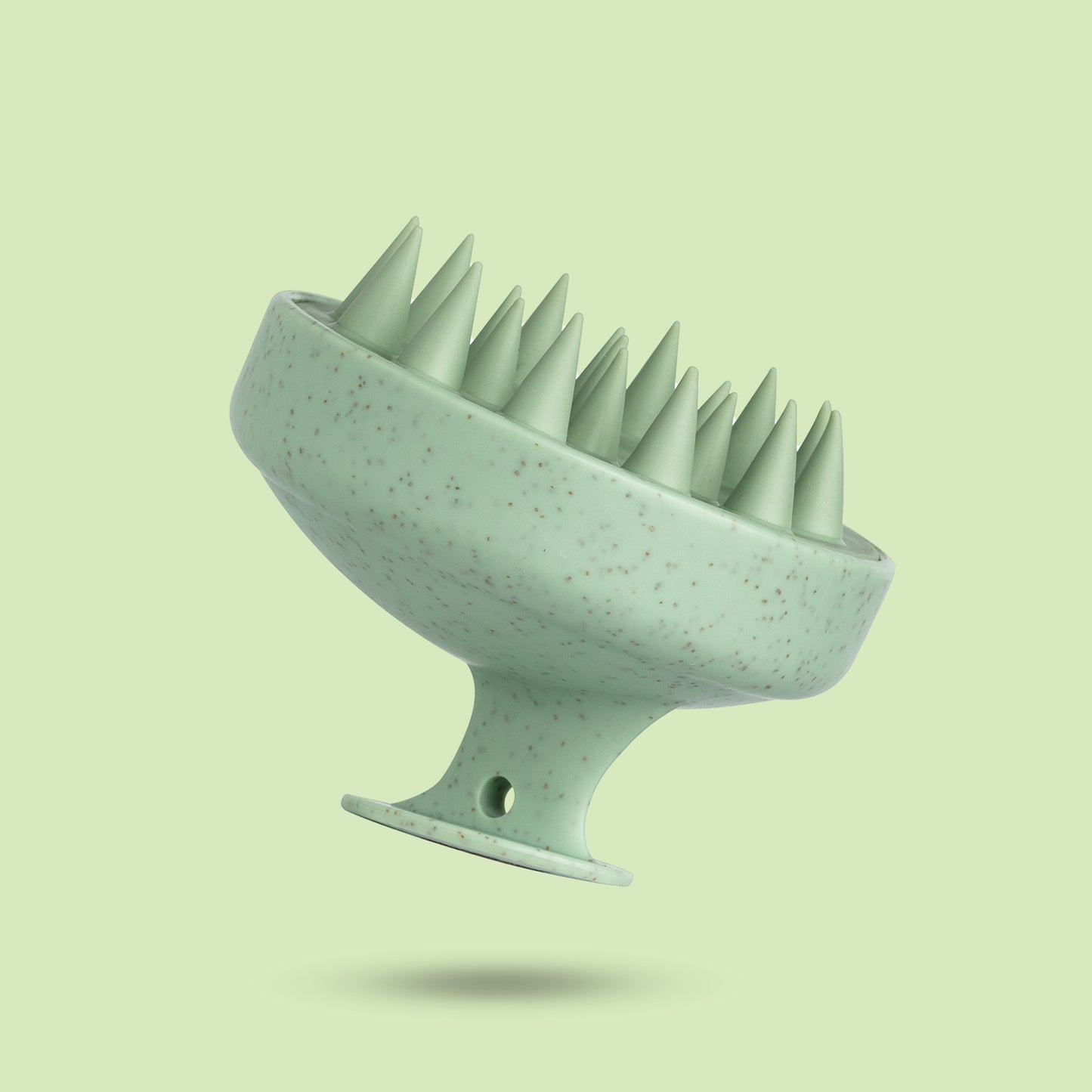 Wheat straw scalp massager brush for stimulating hair roots

