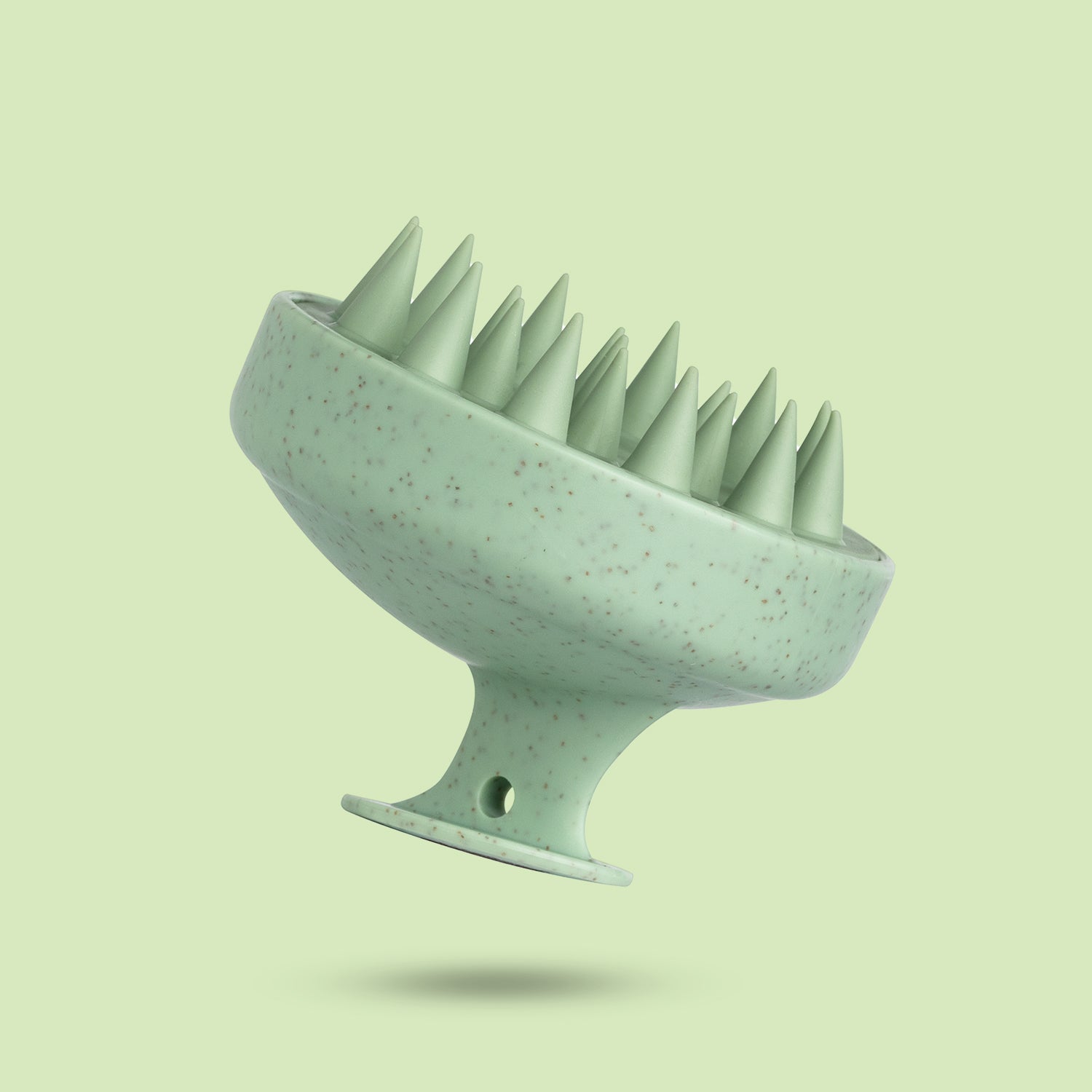 Wheat straw scalp massager brush for stimulating hair roots

